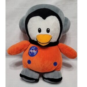 Astronaut Penguin Plush Nasa Stuffed Animal Orange Space Suit 10.5 Inch Toy